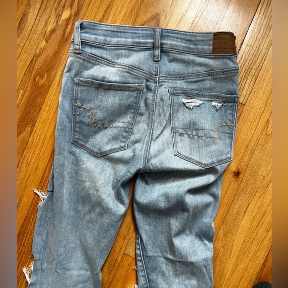 Next Level Stretch American Eagle Skinny Distressed Jeans - Picture 3 of 5